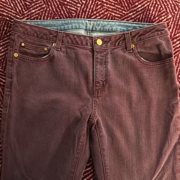 Michael Kors 10 Maroon Izzy Skinny Jeans - Picture 2 of 9